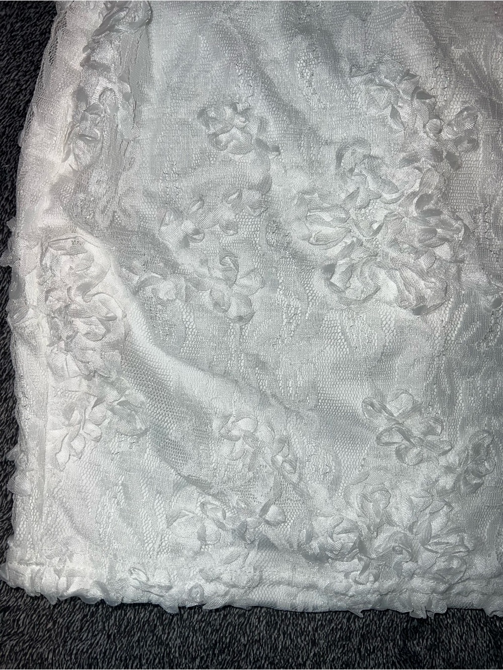 Lace Embroidered White Tank Dress - Picture 3 of 6